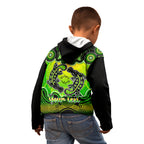 personalised-australia-pisces-platypus-zodiac-kid-hoodie-auz-astrology-aboriginal-green