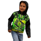 personalised-australia-pisces-platypus-zodiac-kid-hoodie-auz-astrology-aboriginal-green