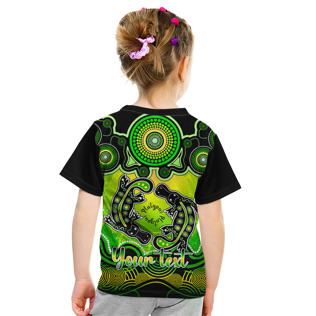 personalised-australia-pisces-platypus-zodiac-kid-t-shirt-auz-astrology-aboriginal-green
