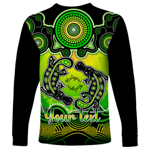 personalised-australia-pisces-platypus-zodiac-long-sleeve-shirt-auz-astrology-aboriginal-green