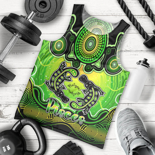 personalised-australia-pisces-platypus-zodiac-men-tank-top-auz-astrology-aboriginal-green
