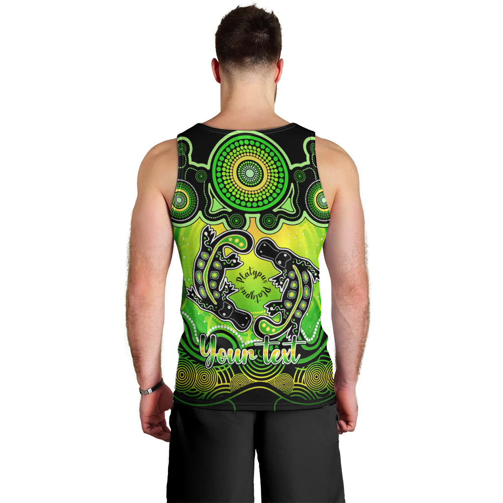 personalised-australia-pisces-platypus-zodiac-men-tank-top-auz-astrology-aboriginal-green
