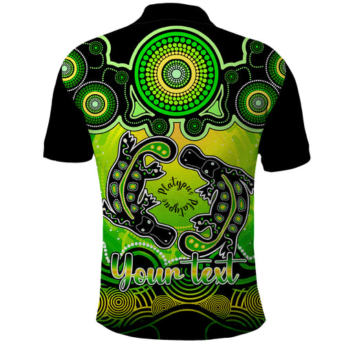 personalised-australia-pisces-platypus-zodiac-polo-shirt-auz-astrology-aboriginal-green