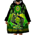 personalised-australia-pisces-platypus-zodiac-wearable-blanket-hoodie-auz-astrology-aboriginal-green