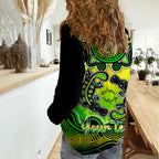 Personalised Australia Pisces Platypus Zodiac Women Casual Shirt Auz Astrology Aboriginal - Green LT9
