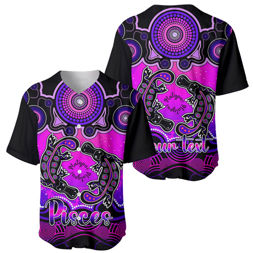 personalised-australia-pisces-platypus-zodiac-baseball-jersey-auz-astrology-aboriginal-magenta