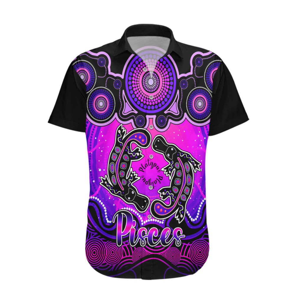 personalised-australia-pisces-platypus-zodiac-hawaiian-shirt-auz-astrology-aboriginal-magenta