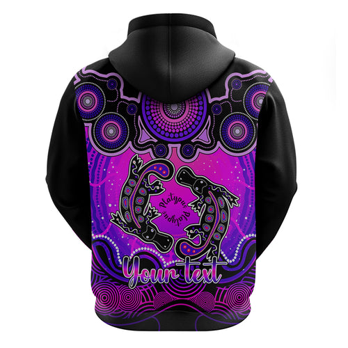 personalised-australia-pisces-platypus-zodiac-hoodie-auz-astrology-aboriginal-magenta
