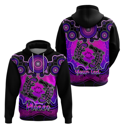 personalised-australia-pisces-platypus-zodiac-hoodie-auz-astrology-aboriginal-magenta
