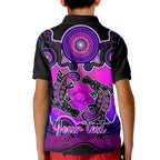 personalised-australia-pisces-platypus-zodiac-kid-polo-shirt-auz-astrology-aboriginal-magenta