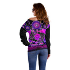 personalised-australia-pisces-platypus-zodiac-off-shoulder-sweater-auz-astrology-aboriginal-magenta