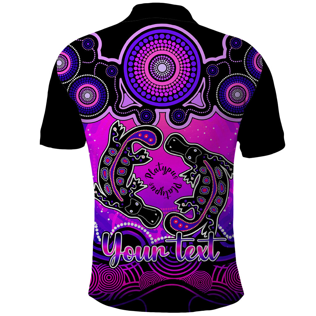 personalised-australia-pisces-platypus-zodiac-polo-shirt-auz-astrology-aboriginal-magenta