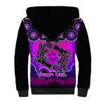 personalised-australia-pisces-platypus-zodiac-sherpa-hoodie-auz-astrology-aboriginal-magenta