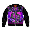 personalised-australia-pisces-platypus-zodiac-sleeve-zip-bomber-jacket-auz-astrology-aboriginal-magenta