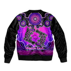 personalised-australia-pisces-platypus-zodiac-sleeve-zip-bomber-jacket-auz-astrology-aboriginal-magenta