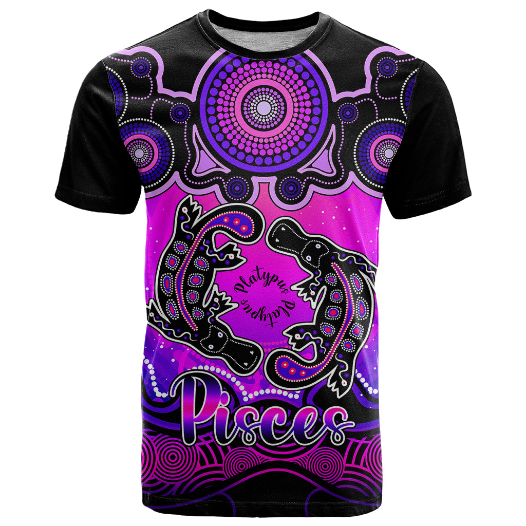 personalised-australia-pisces-platypus-zodiac-t-shirt-auz-astrology-aboriginal-magenta