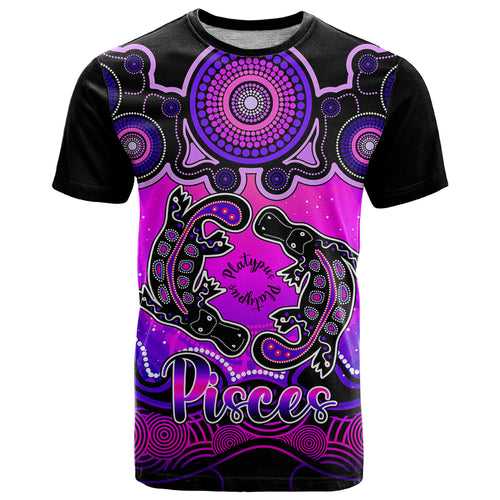personalised-australia-pisces-platypus-zodiac-t-shirt-auz-astrology-aboriginal-magenta