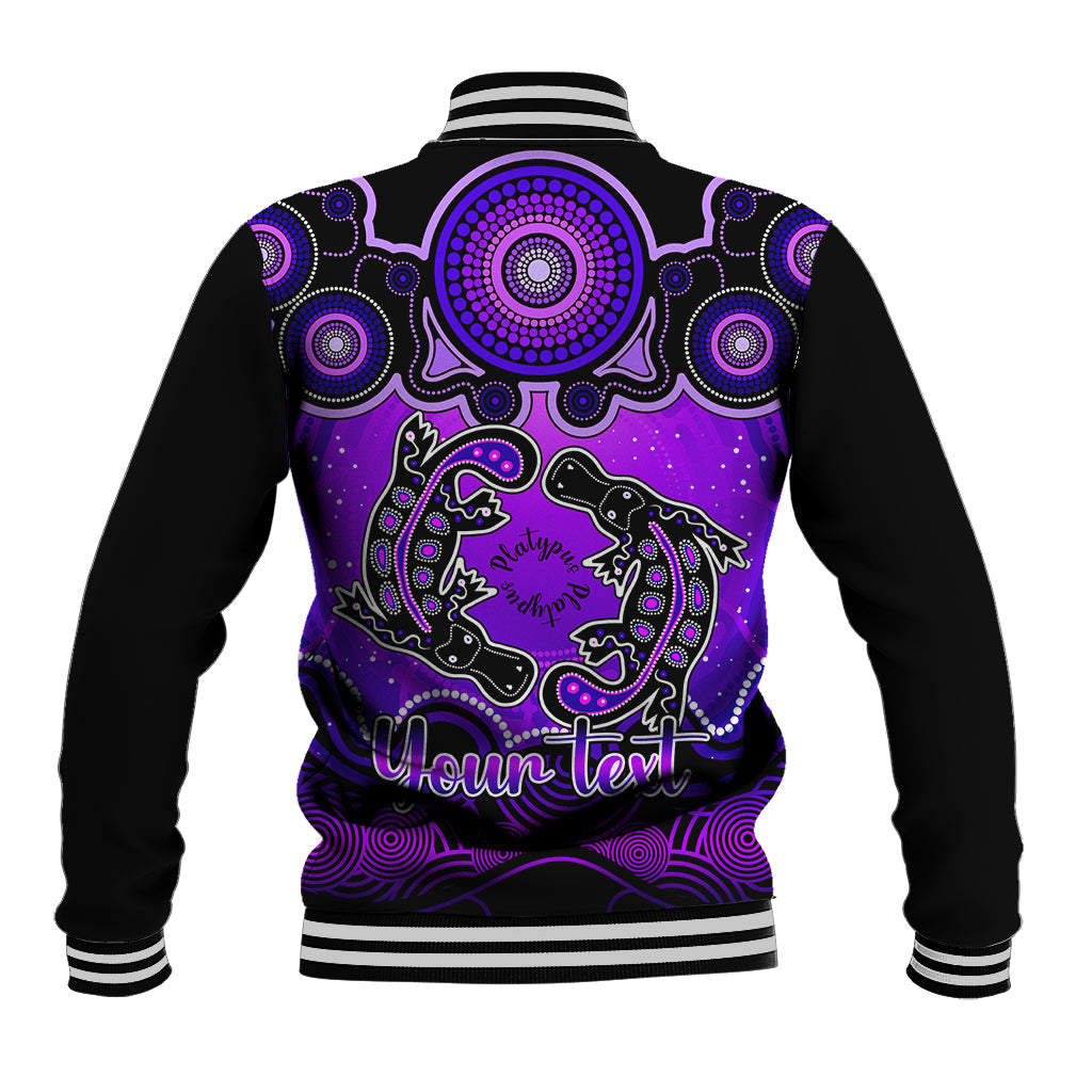 personalised-australia-pisces-platypus-zodiac-baseball-jacket-auz-astrology-aboriginal-purple