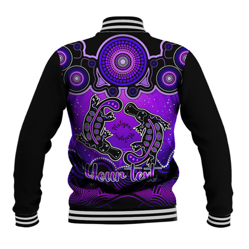 personalised-australia-pisces-platypus-zodiac-baseball-jacket-auz-astrology-aboriginal-purple