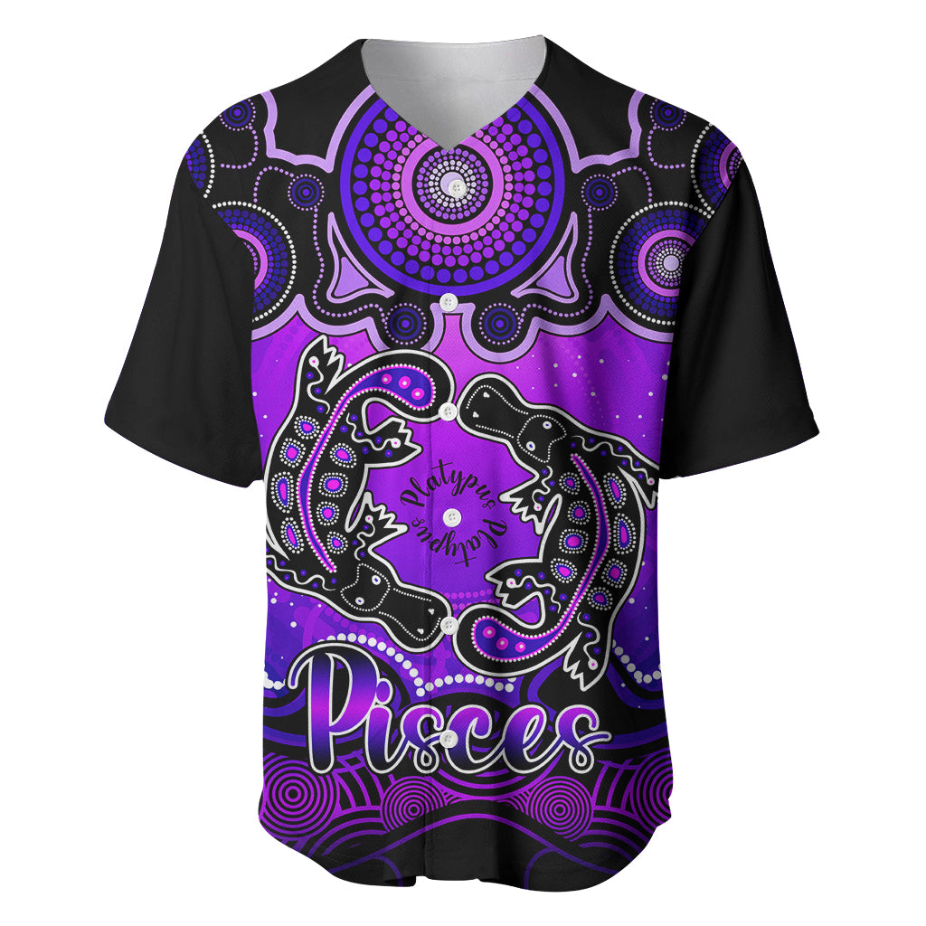 personalised-australia-pisces-platypus-zodiac-baseball-jersey-auz-astrology-aboriginal-purple