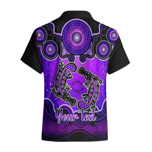 personalised-australia-pisces-platypus-zodiac-hawaiian-shirt-auz-astrology-aboriginal-purple