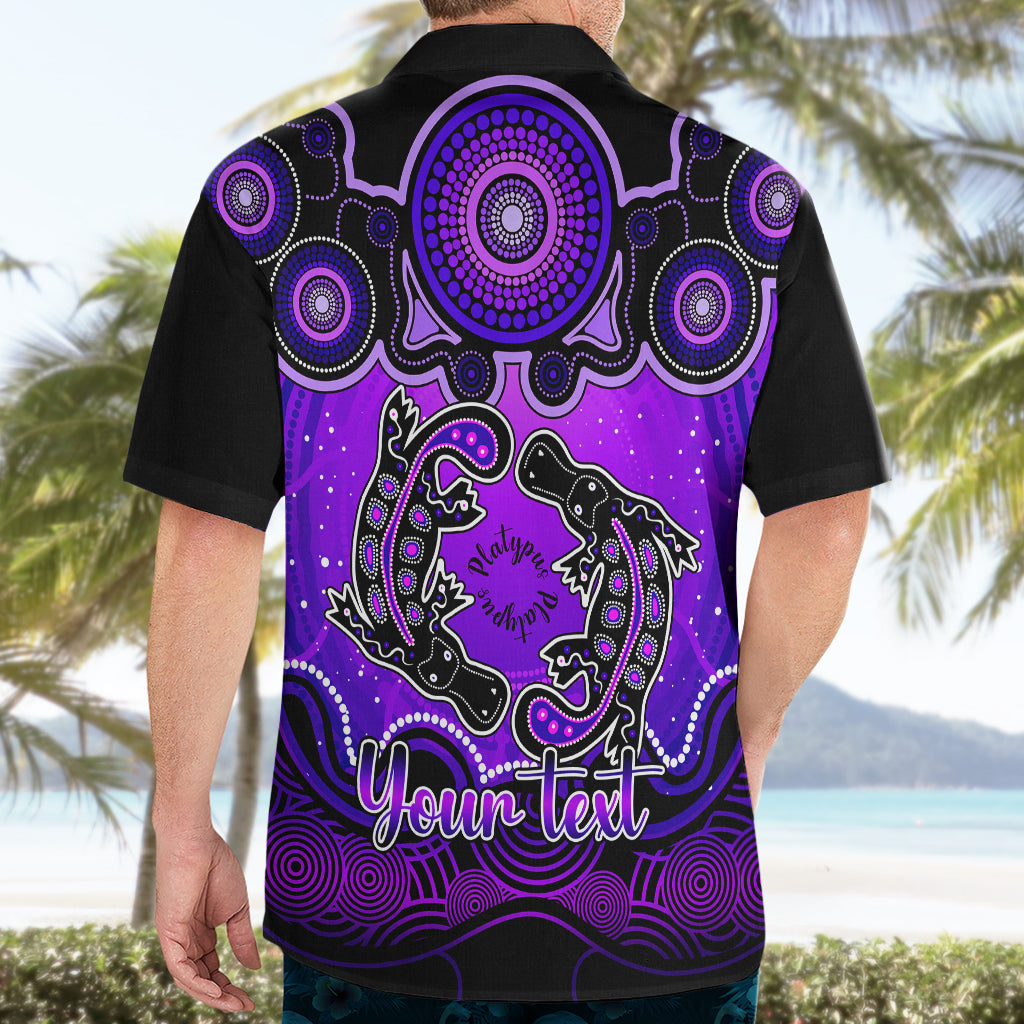 personalised-australia-pisces-platypus-zodiac-hawaiian-shirt-auz-astrology-aboriginal-purple