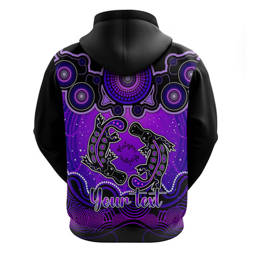 personalised-australia-pisces-platypus-zodiac-hoodie-auz-astrology-aboriginal-purple