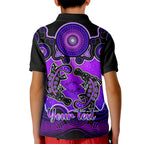 personalised-australia-pisces-platypus-zodiac-kid-polo-shirt-auz-astrology-aboriginal-purple