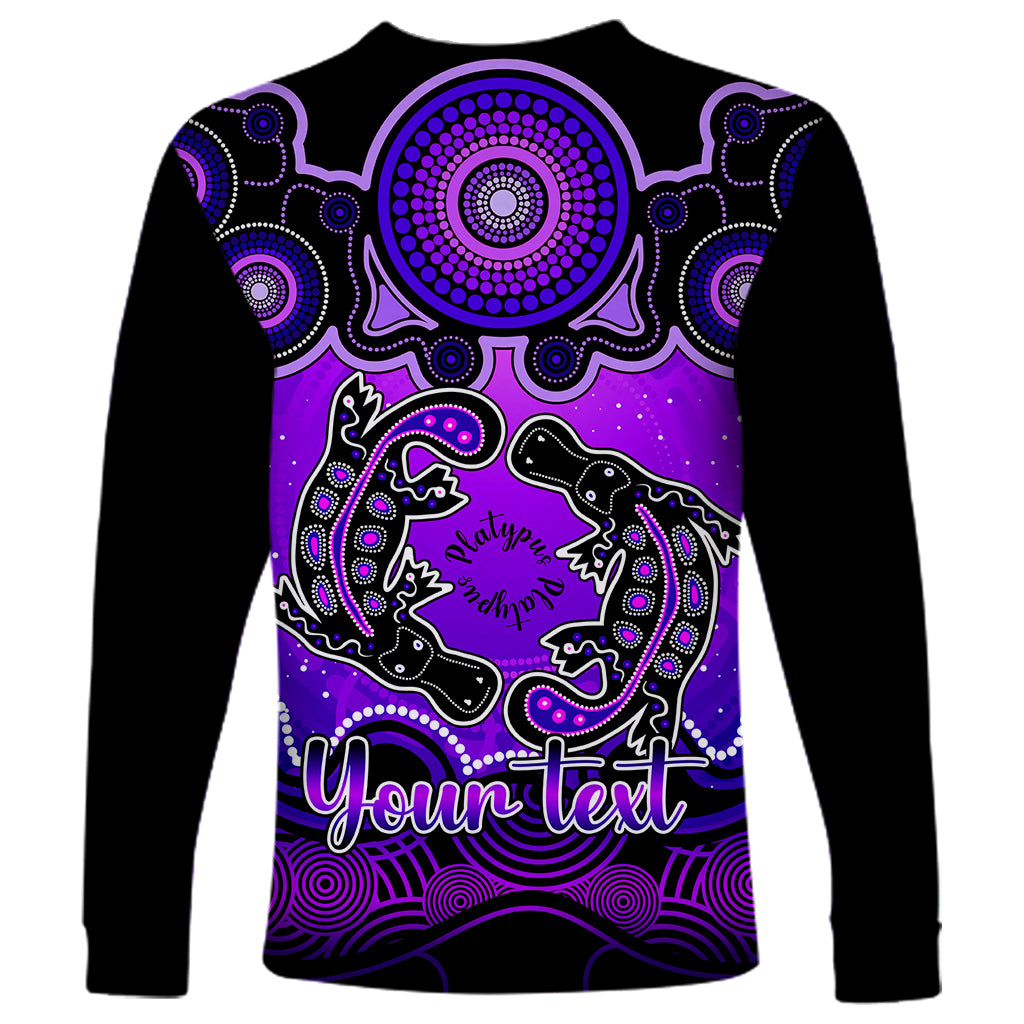 personalised-australia-pisces-platypus-zodiac-long-sleeve-shirt-auz-astrology-aboriginal-purple