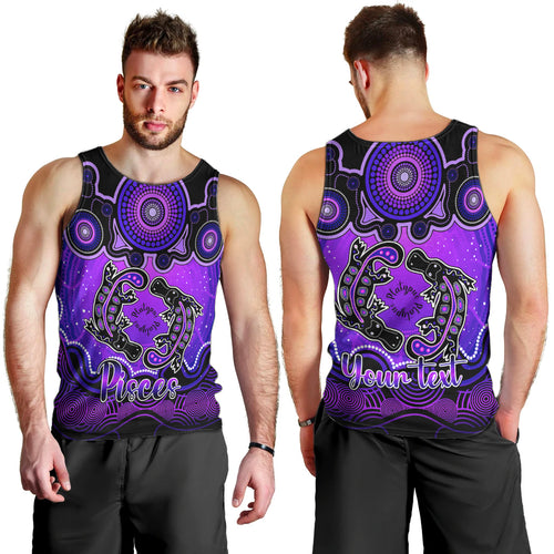 personalised-australia-pisces-platypus-zodiac-men-tank-top-auz-astrology-aboriginal-purple
