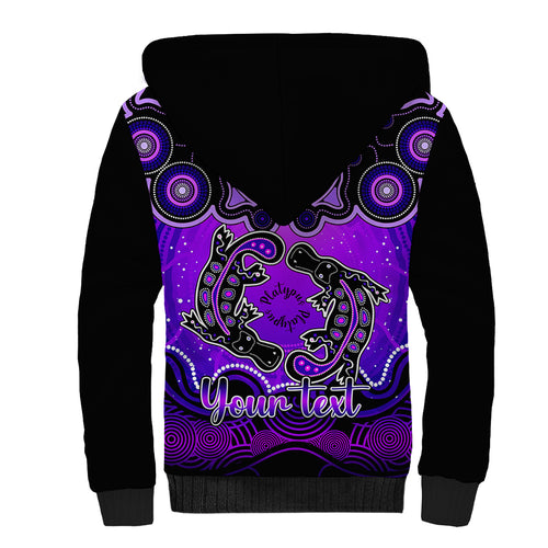 personalised-australia-pisces-platypus-zodiac-sherpa-hoodie-auz-astrology-aboriginal-purple