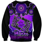 personalised-australia-pisces-platypus-zodiac-sweatshirt-auz-astrology-aboriginal-purple