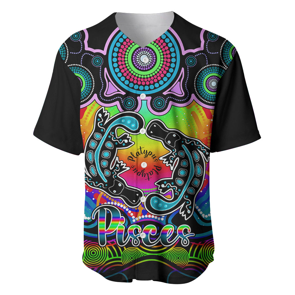 personalised-australia-pisces-platypus-zodiac-baseball-jersey-auz-astrology-aboriginal-rainbow