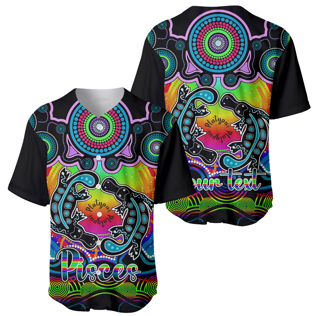 personalised-australia-pisces-platypus-zodiac-baseball-jersey-auz-astrology-aboriginal-rainbow