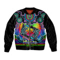 personalised-australia-pisces-platypus-zodiac-bomber-jacket-auz-astrology-aboriginal-rainbow