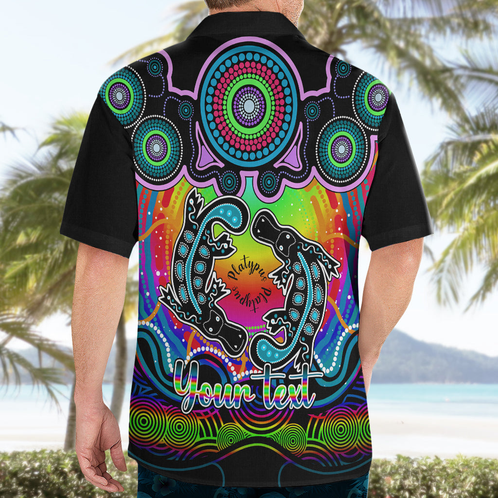 personalised-australia-pisces-platypus-zodiac-hawaiian-shirt-auz-astrology-aboriginal-rainbow