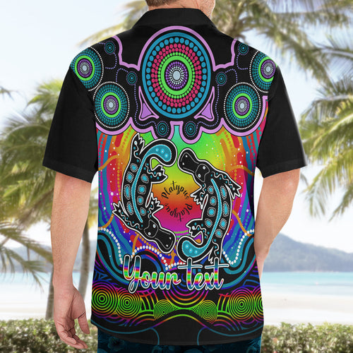 personalised-australia-pisces-platypus-zodiac-hawaiian-shirt-auz-astrology-aboriginal-rainbow