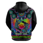 personalised-australia-pisces-platypus-zodiac-hoodie-auz-astrology-aboriginal-rainbow