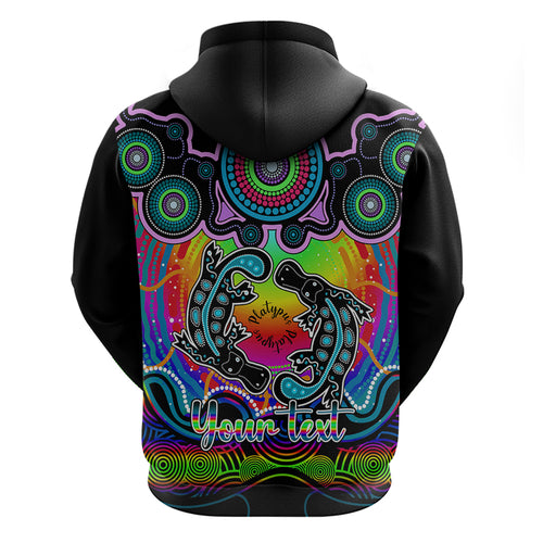 personalised-australia-pisces-platypus-zodiac-hoodie-auz-astrology-aboriginal-rainbow