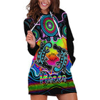 personalised-australia-pisces-platypus-zodiac-hoodie-dress-auz-astrology-aboriginal-rainbow