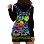 personalised-australia-pisces-platypus-zodiac-hoodie-dress-auz-astrology-aboriginal-rainbow