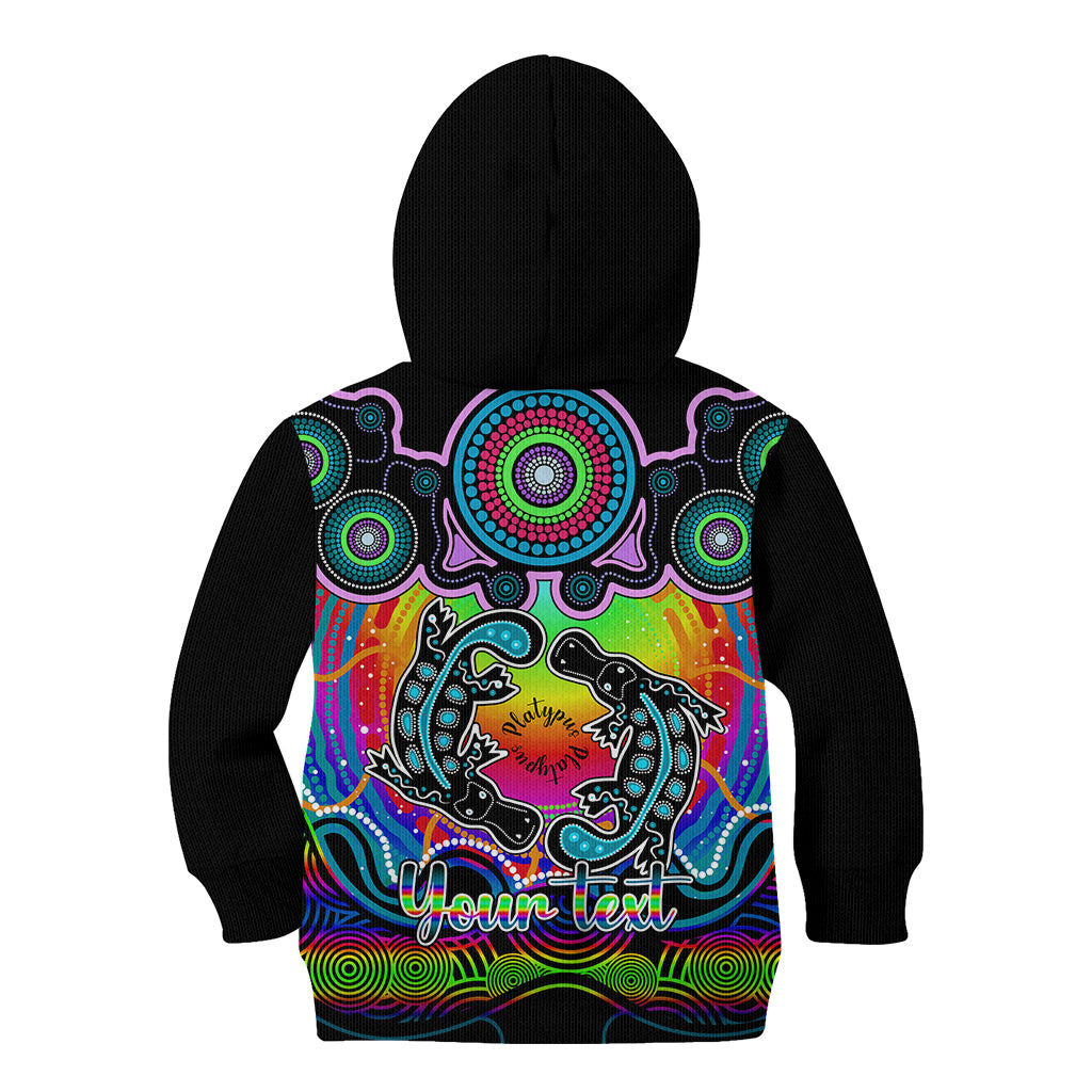 personalised-australia-pisces-platypus-zodiac-kid-hoodie-auz-astrology-aboriginal-rainbow
