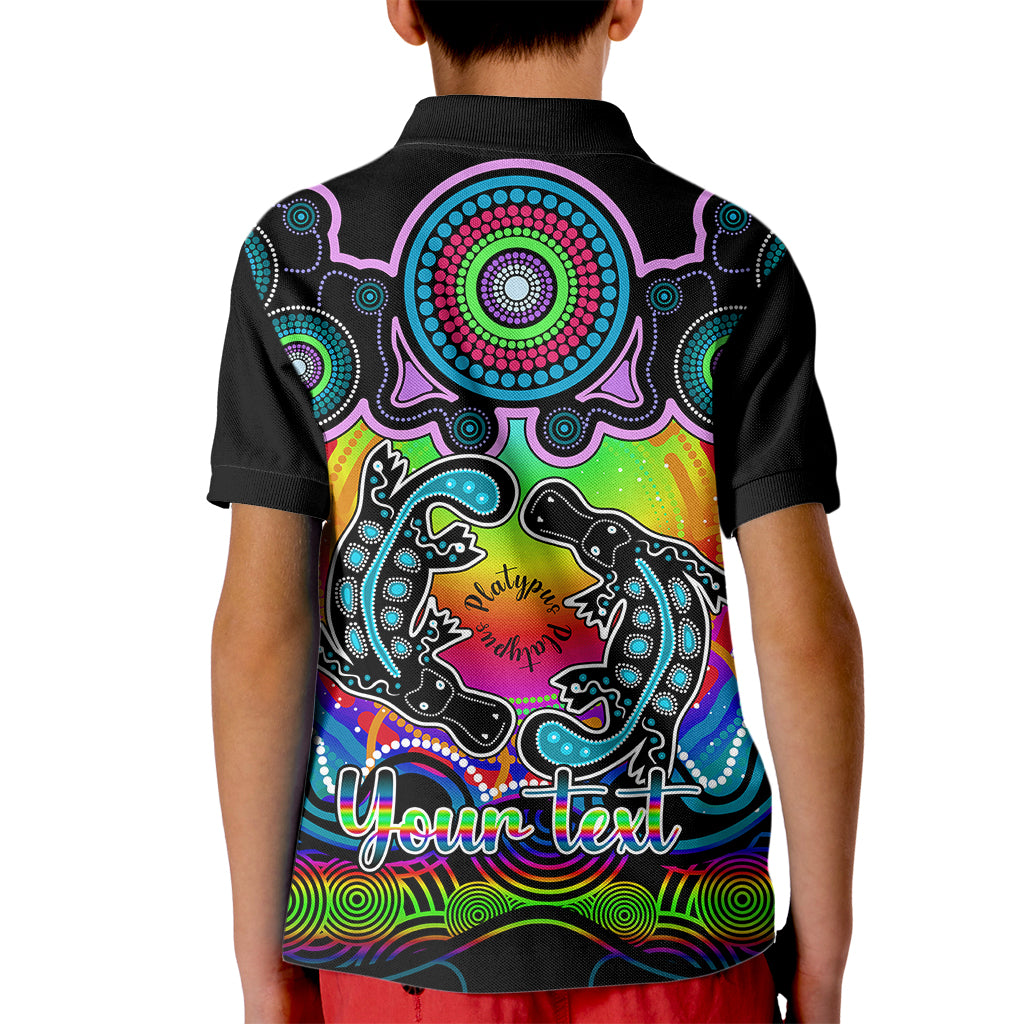 personalised-australia-pisces-platypus-zodiac-kid-polo-shirt-auz-astrology-aboriginal-rainbow