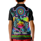 personalised-australia-pisces-platypus-zodiac-kid-polo-shirt-auz-astrology-aboriginal-rainbow