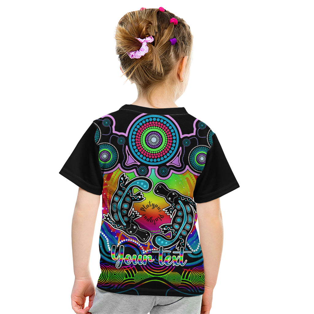 personalised-australia-pisces-platypus-zodiac-kid-t-shirt-auz-astrology-aboriginal-rainbow