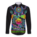personalised-australia-pisces-platypus-zodiac-long-sleeve-button-shirt-auz-astrology-aboriginal-rainbow