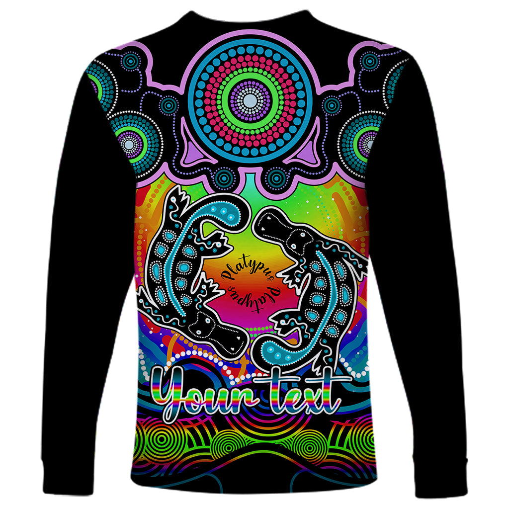 personalised-australia-pisces-platypus-zodiac-long-sleeve-shirt-auz-astrology-aboriginal-rainbow