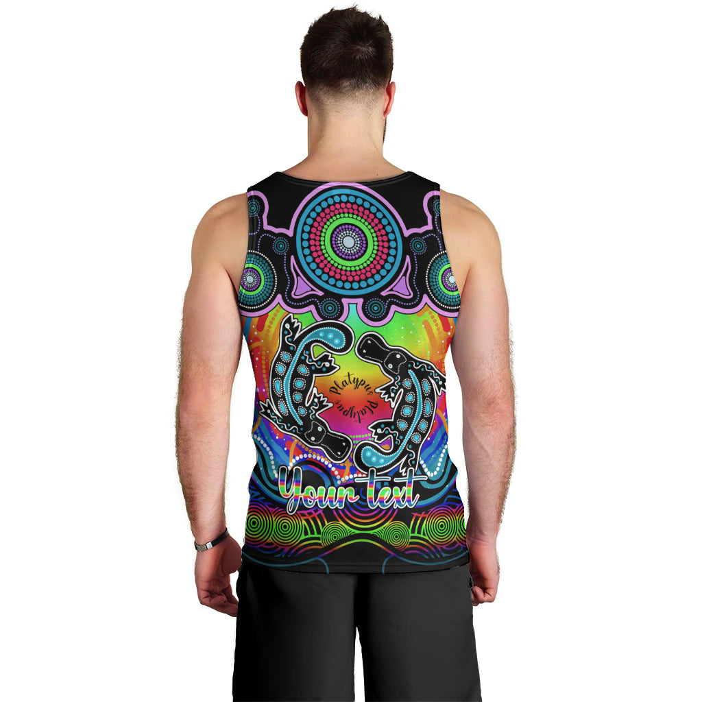 personalised-australia-pisces-platypus-zodiac-men-tank-top-auz-astrology-aboriginal-rainbow