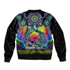 personalised-australia-pisces-platypus-zodiac-sleeve-zip-bomber-jacket-auz-astrology-aboriginal-rainbow