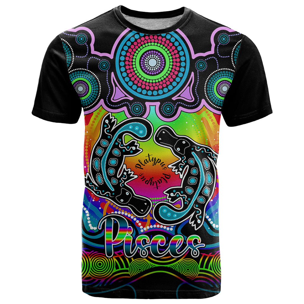 personalised-australia-pisces-platypus-zodiac-t-shirt-auz-astrology-aboriginal-rainbow